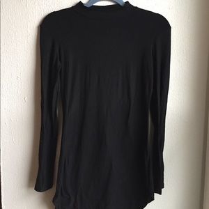 TIGHT Black mini dress long w sleeves